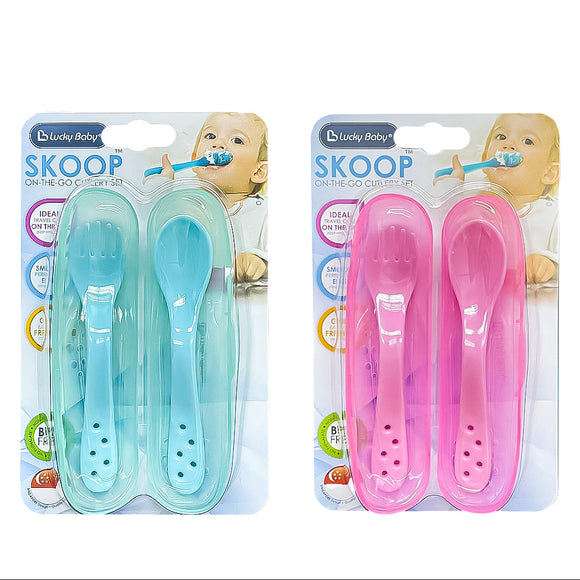 Lucky Baby Skoop On The Go Cutlery Set