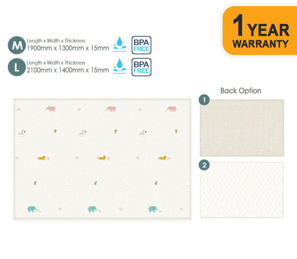 Parklon LaPure Playmat Jungle Friends Block Herringbone / Fabric Beige (M15 / L15)