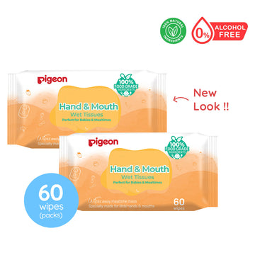 Pigeon Hand And Mouth Wet Tissues 60 Sheets (Promo)