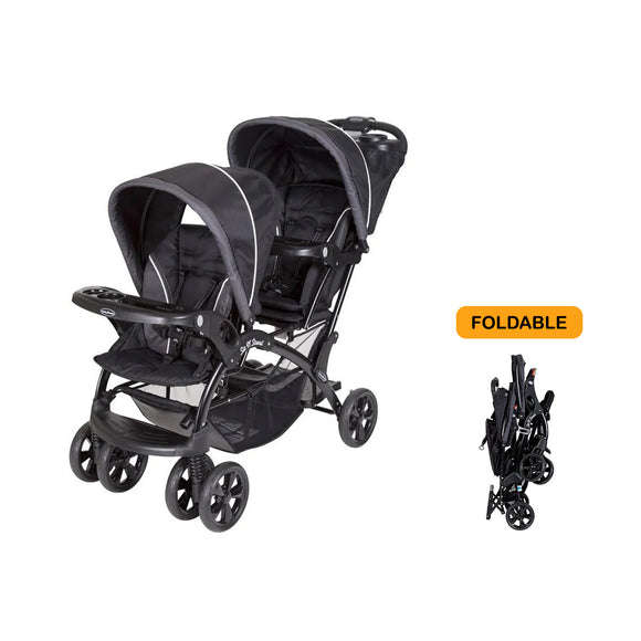 Baby Trend Sit N' Stand® Double Stroller - ONYX