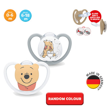 NUK Disney Space Silicone Soother - Disney Winnie the Pooh (0-6M / 6-18M)
