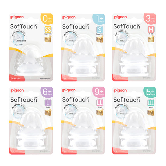 [NEW] Pigeon SofTouch™ Wide Neck Nipple - SS Size