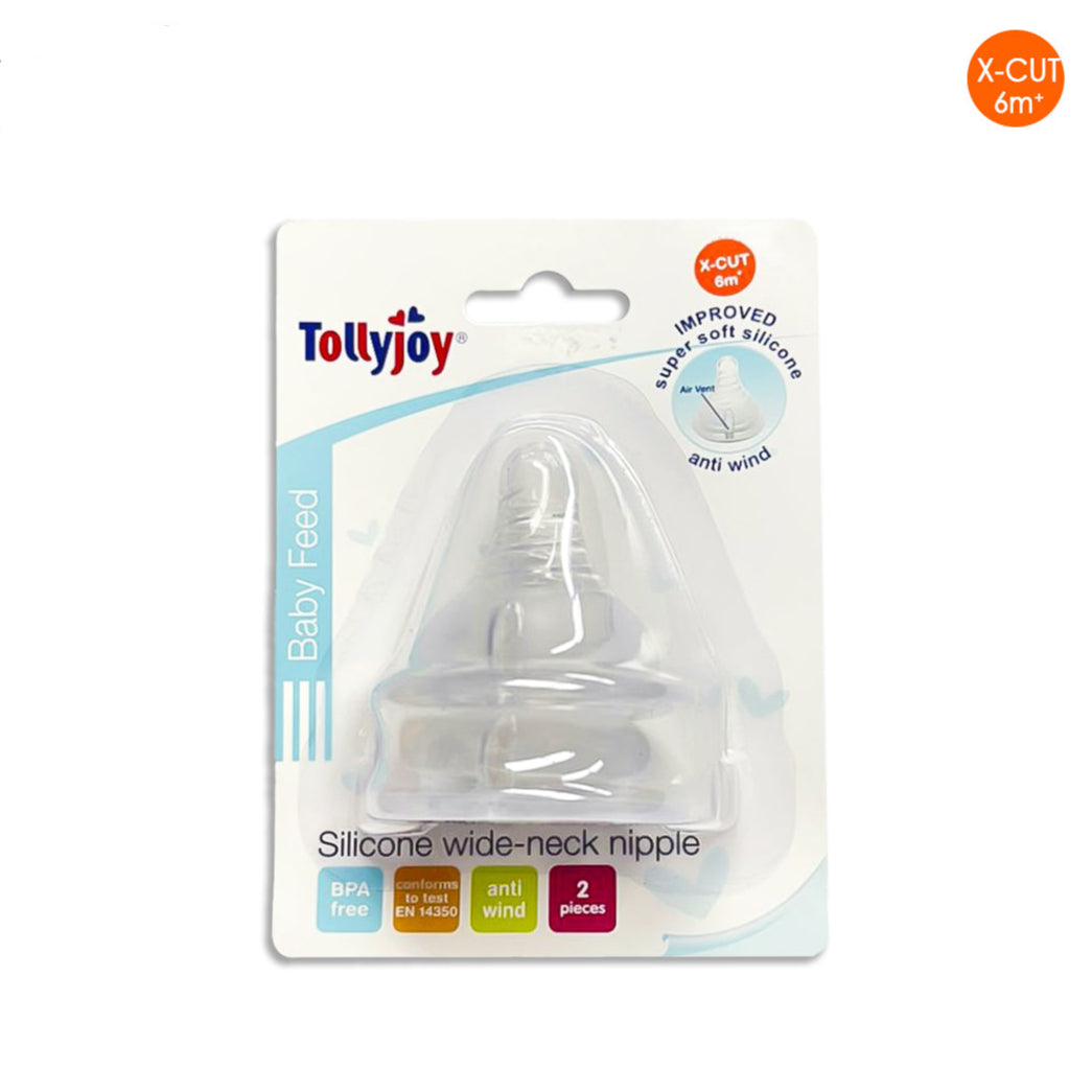 Tollyjoy Silicone Wide Neck Nipple-Anti Wind/ Air Vent (2pcs