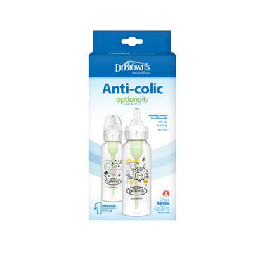 Dr Brown's Options+ Narrow Neck PP Bottle (Squirrel/Goat), 250ml, 2-Pack Options+ Narrow Neck PP Bottle (Squirrel/Goat), 250ml, 2-Pack - 0