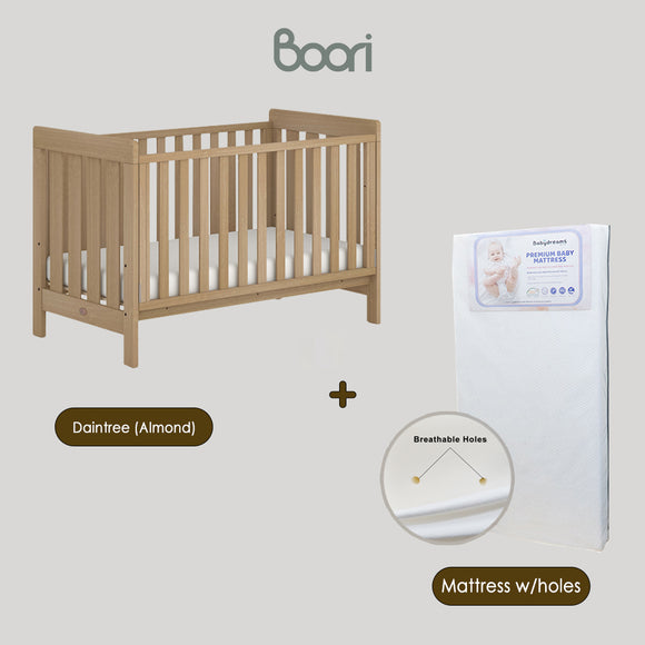 Australia Boori Daintree Premium Convertible Cot Bed + FREE Toddler Bed Guard