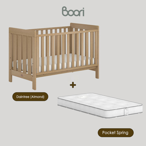 Australia Boori Daintree Premium Convertible Cot Bed + FREE Toddler Bed Guard