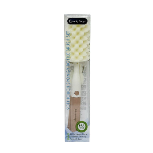 Lucky Baby Swoosh Spongy Bottle Brush With Removable Teat Cleaner
