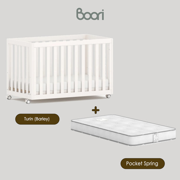 [Free Installation] Australia Boori Turin High Quality Convertible Baby Cot