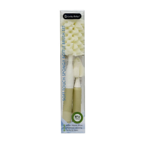 Lucky Baby Swoosh Spongy Bottle Brush With Removable Teat Cleaner