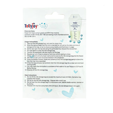 Tollyjoy Disposable Breast Milk Storage Bag (Anti Bacterial) x 25 pcs - 0