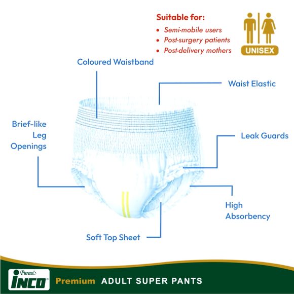 Pureen INCO Premium Adult Super Pants (M/L)