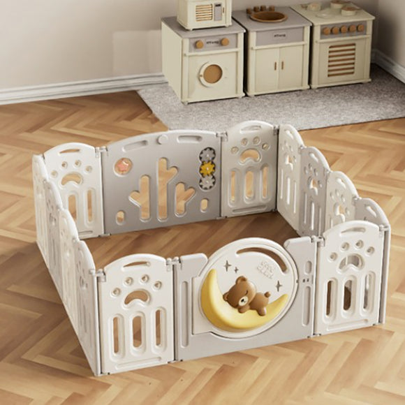 Lucky Baby Smart System Foldable Safety Play Yard - Bear