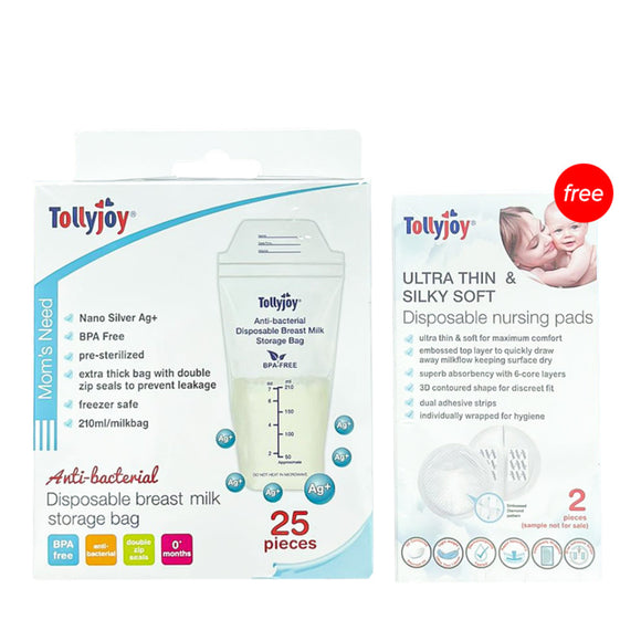 Tollyjoy Disposable Breast Milk Storage Bag (Anti Bacterial) x 25 pcs