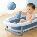 Lucky Baby Collapsible Bath Tub W/Thermometer & Mesh Support/Whale Toy-2