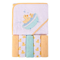 Luvable Friends Hooded Towel & 5pcs Washcloths