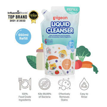 Pigeon Liquid Cleanser Refill (650ml) Twin Pack - Carton Deal - 0