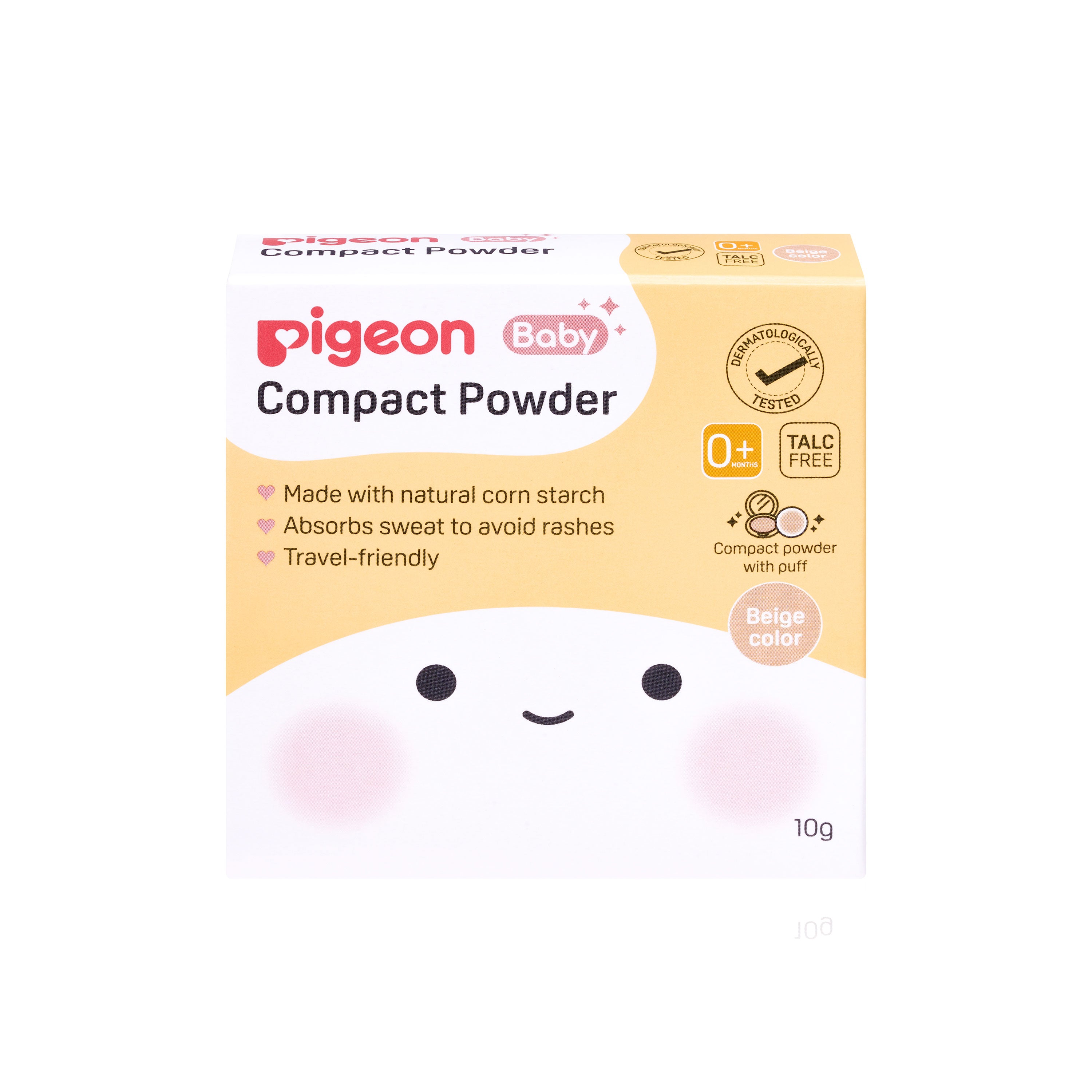 Pigeon Baby Compact Powder With Puff (Beige Color) - 0