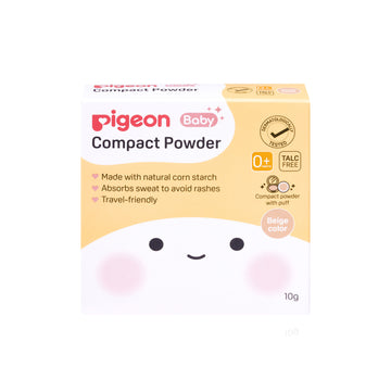 Pigeon Baby Compact Powder With Puff (Beige Color) - 0