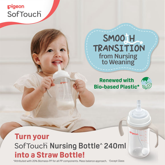 SofTouch™ BPP Step Up Straw Bottle Set 240ml