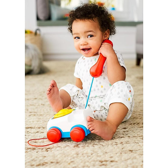 Fisher-Price Chatter Telephone Baby And Toddler Pull Toy Phone With Rotary Dial