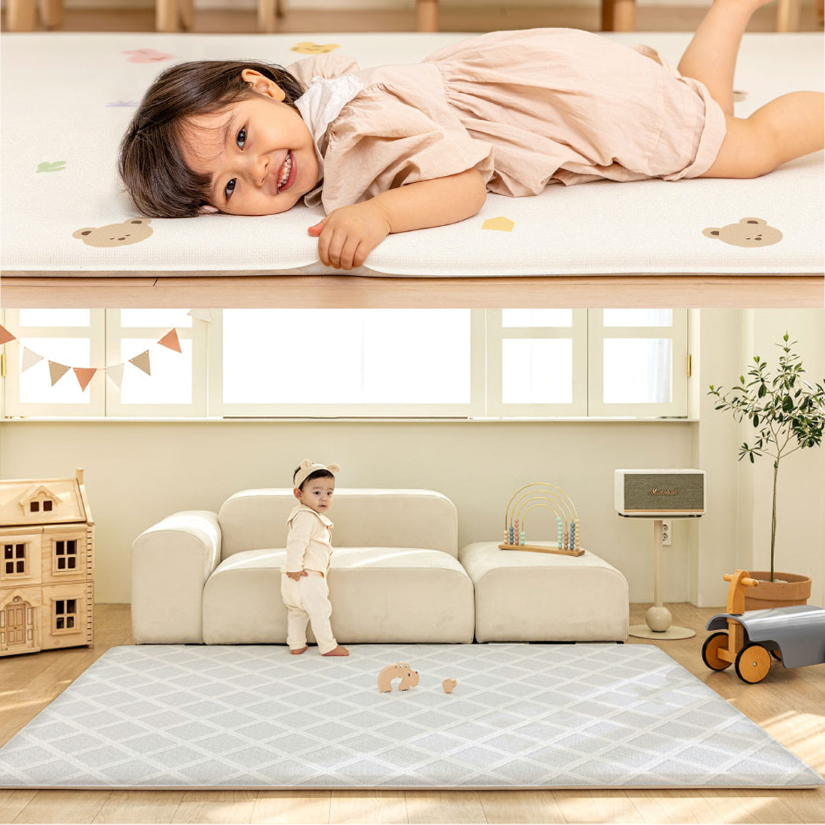 Parklon Air Bubble PVC Mat- Coco Bear Friends (L40) - 0