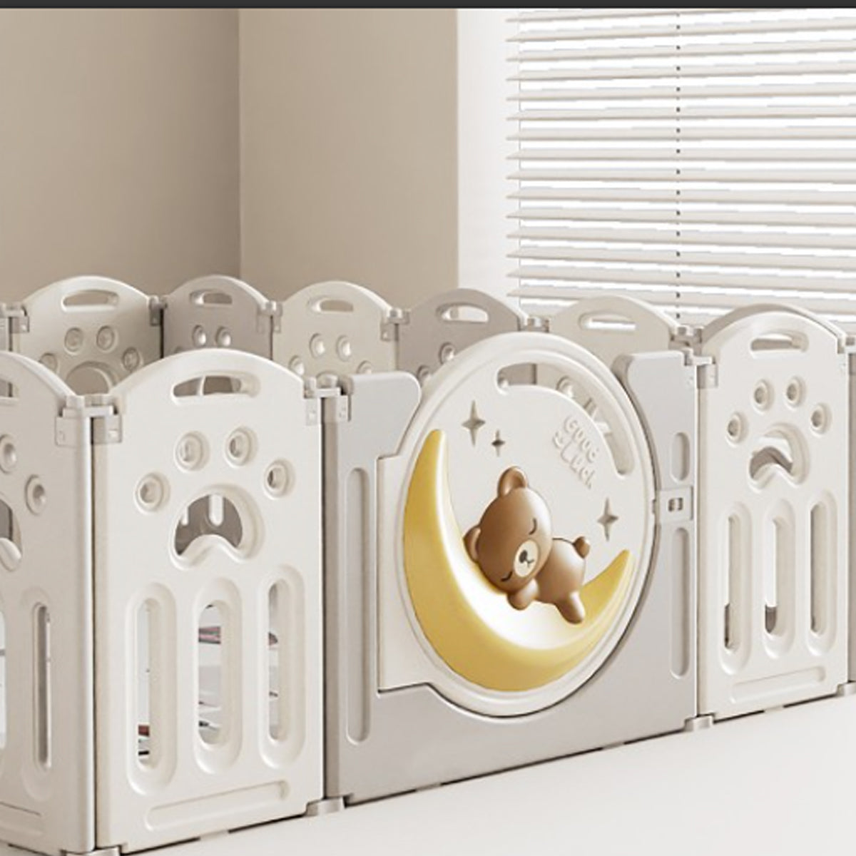 Lucky Baby Smart System Foldable Safety Play Yard - Bear