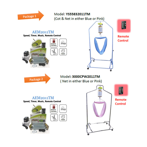 BabyOne Spring cot + Electric Cradle Bundle (Electric Cradle: 1 year local warranty)
