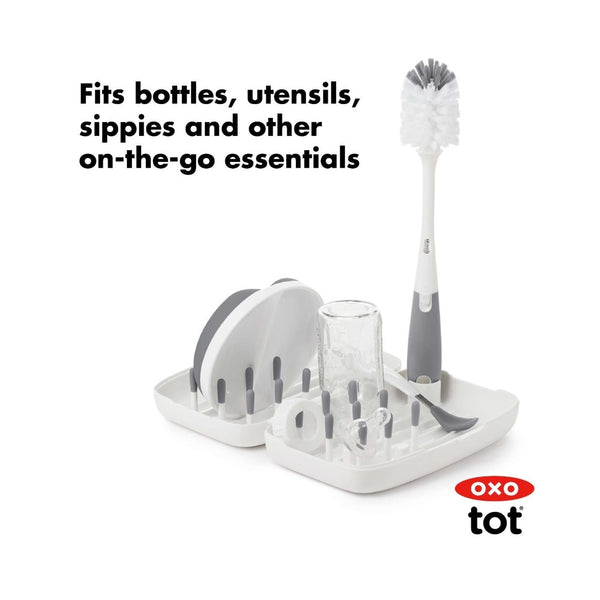 OXO Tot On The Go Drying Rack & Bottle Brush