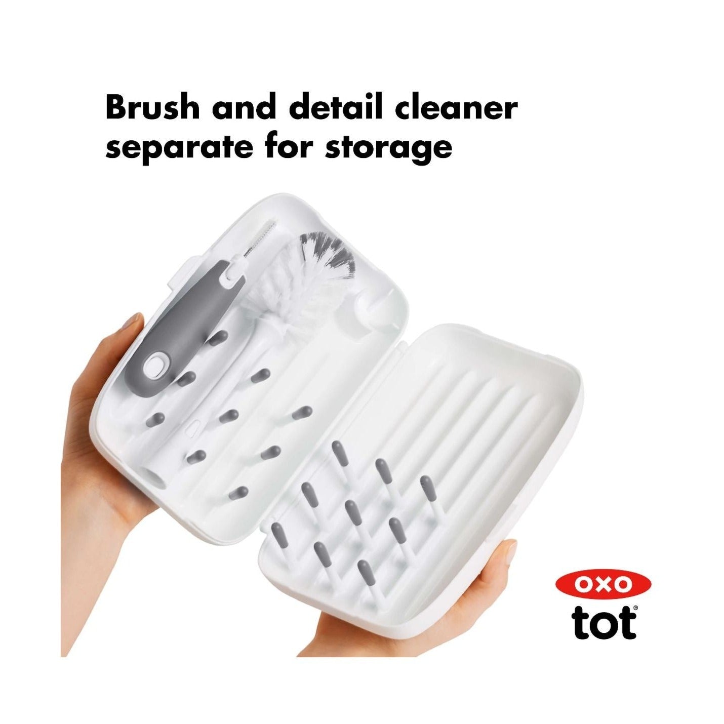 OXO Tot On The Go Drying Rack & Bottle Brush