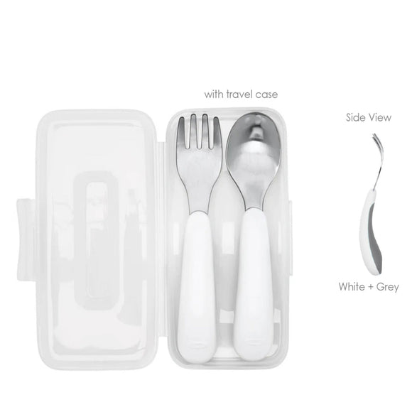 OXO TOT On-The-Go Fork And Spoon Set With Travel Case