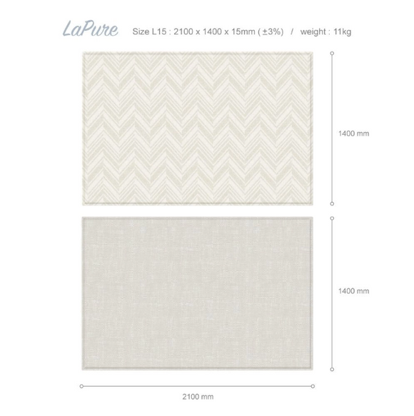 Parklon LaPure Herringbone Rug Fabric Beige (L15/XL15)