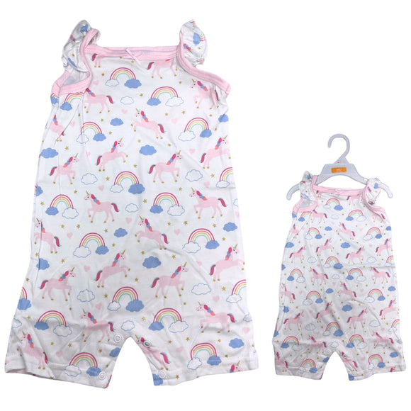 Hudson Baby Single Piece Short Sleeve Romper