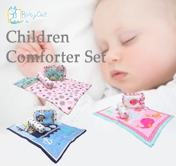 BabyOne 3 in 1 Baby Comforter Set (100% Cotton)