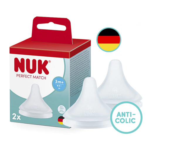 NUK Perfect Match Baby Bottles teat 2 pieces (0M+ / 3M+ / 6M+)