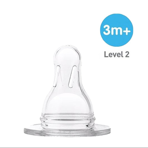 Dr Brown's Narrow-Neck Silicone Option Nipple - 2Pcs