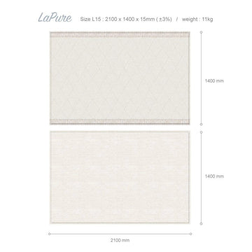 Parklon LaPure Tasslug Sage Beige (L15) Size: 2100x1400x15mm - 0