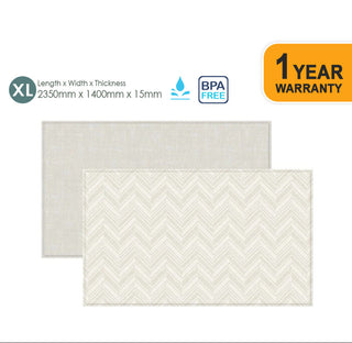 Parklon LaPure Herringbone Rug Fabric Beige (XL15) Size: 2350x1400x15mm