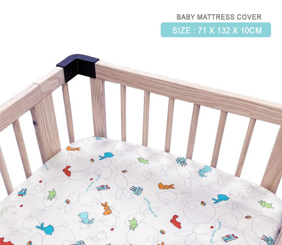 My Bunny Friend Fitted Sheet For Baby Mattress (71x132x10cm)