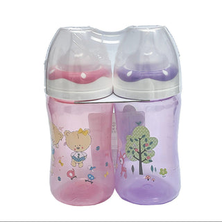 Buy pink-purple-body Tollyjoy Wide Nack PP Milk Bottles 270ml
