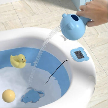 Lucky Baby Baly Collapsible Bath Tub W/Thermometer & Bath Support + Shower Skoop + Orangizer - 0