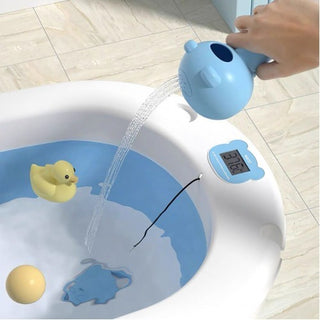 Lucky Baby Baly Collapsible Bath Tub W/Thermometer & Bath Support + Shower Skoop + Orangizer