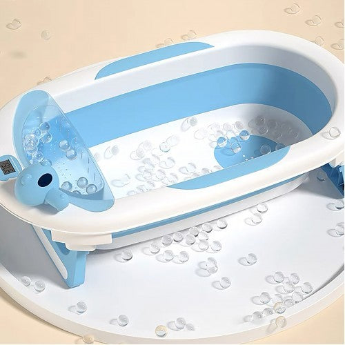 Lucky Baby Baly Collapsible Bath Tub W/Thermometer & Bath Support + Shower Skoop + Orangizer