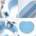 Lucky Baby Baly Collapsible Bath Tub W/Thermometer & Bath Support + Shower Skoop + Orangizer