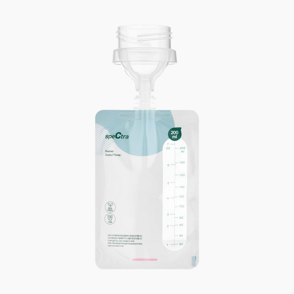 Spectra Simple Store Breast Milk Collection Storage Bags with Bottle Connector (7oz-10pcs)