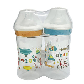 Buy orange-blue Tollyjoy Wide Nack PP Milk Bottles 270ml