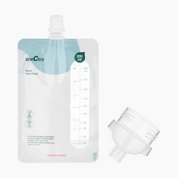 Spectra Simple Store Breast Milk Collection Storage Bags with Bottle Connector (7oz-10pcs)