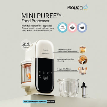 Isauchi Mini Puree Pro 8IN1 Baby Food Processor - 0