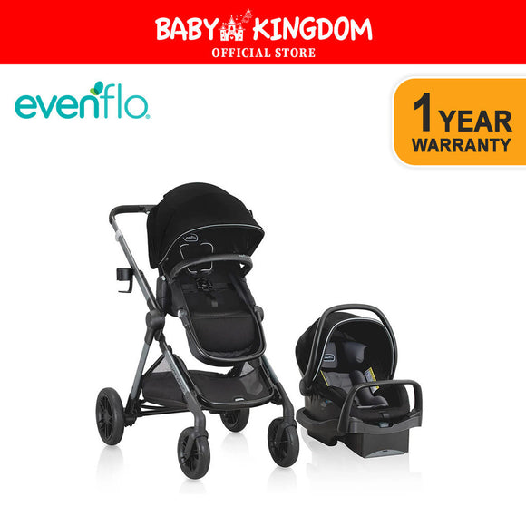 Evenflo Pivot Xpand Travel System W/Litemax Infant Car Seat - Ayrshire Black