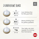 NUK Perfect Match Temperature Control Milk Bottle with Soft Silicone Teat 150ml - 0m+