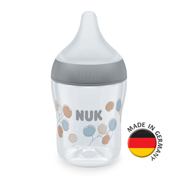 NUK Perfect Match Temperature Control Milk Bottle with Soft Silicone Teat 150ml - 0m+